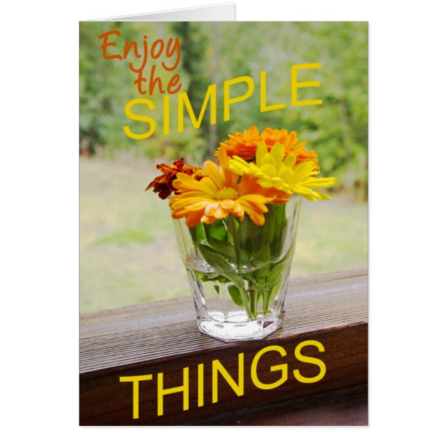 Cartão Pensando em você Daisy Ainda Vida Personalizada (Frente)