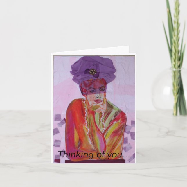 Cartão Pensando em você. dentro vazio. (Frente)