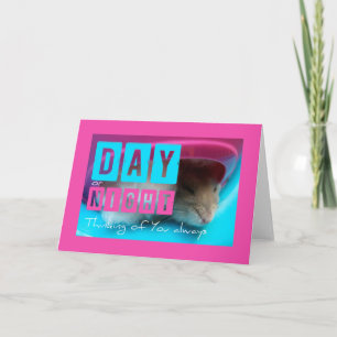 Cartão Pensando em você dormindo carta de saudação de Ham