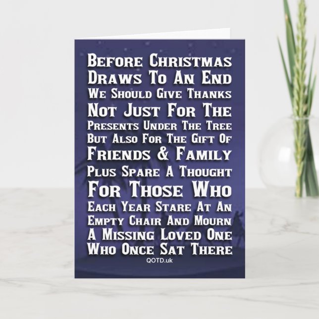 Cartão Pensando Em Você E No Seu Natal (Frente)