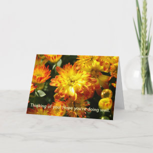 Cartão Pensando em você! Espero que esteja indo bem.