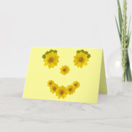 Cartão Pensando em Você Flor Sorriso Feliz