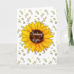 Cartão pensando em você (floral)