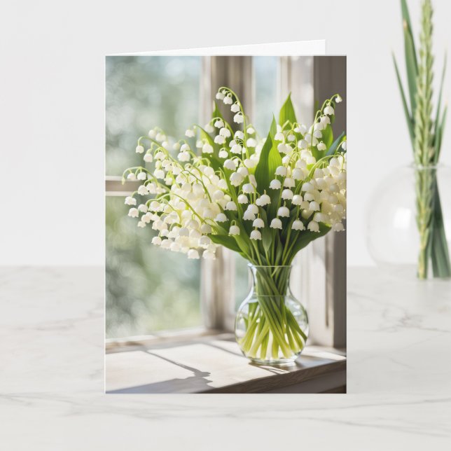 Cartão Pensando em você Lily do Vale (Frente)