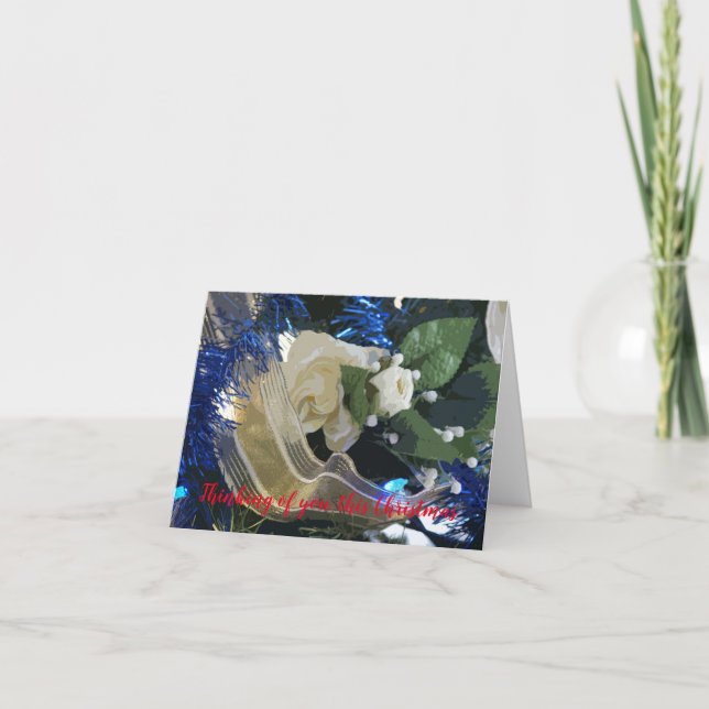 Cartão Pensando em você, neste Natal  (Frente)