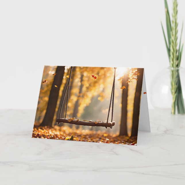 Cartão Pensando Em Você No Outono (Frente)