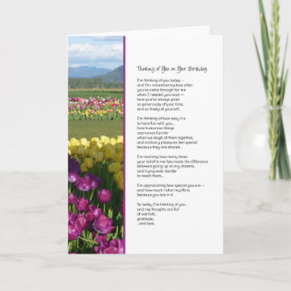 Cartão Pensando em você no seu aniversário