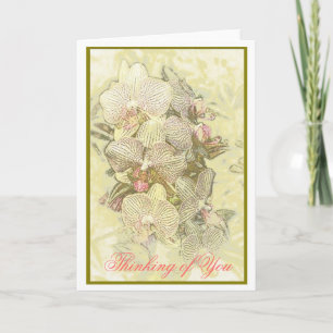 Cartão Pensando em você/ orquídeas listradas clássicas