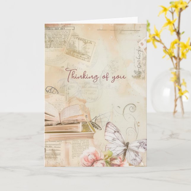 Cartão Pensando em Você Sonho Vintage  (Flor Amarela)