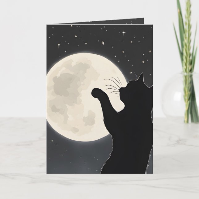 Cartão Pensando em você Tocando a Lua (Frente)