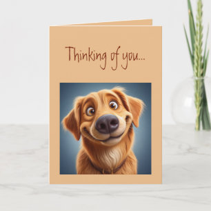 Cartão Pensando em você traz um sorriso para minha cara