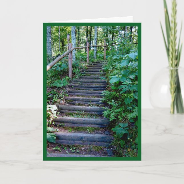 Cartão Pensando em você um passo de cada vez (Frente)