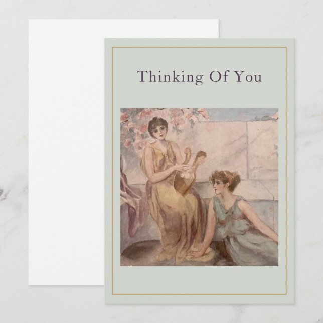 Cartão Pensando em Você Vintage Sage Serenity | (Frente/Verso)