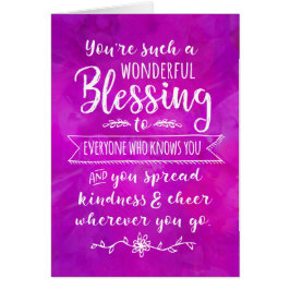Cartão Pensando em você, você é uma benção maravilhosa