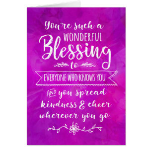 Cartão Pensando em você, você é uma benção maravilhosa