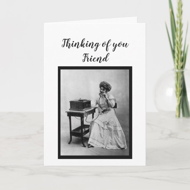 Cartão Pensando no seu amigo e na diversão do amigo Gossi (Frente)