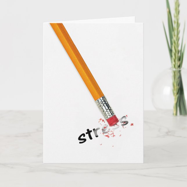 Cartão Pensando no seu apagador de stress (Frente)