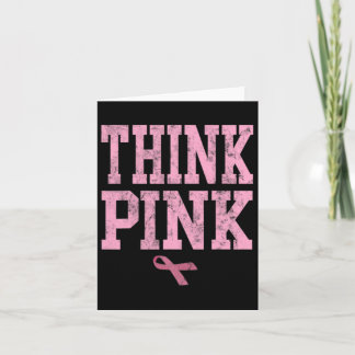 Cartão Pensar em Equipe Rosa Rosa, Consciência do Cancer