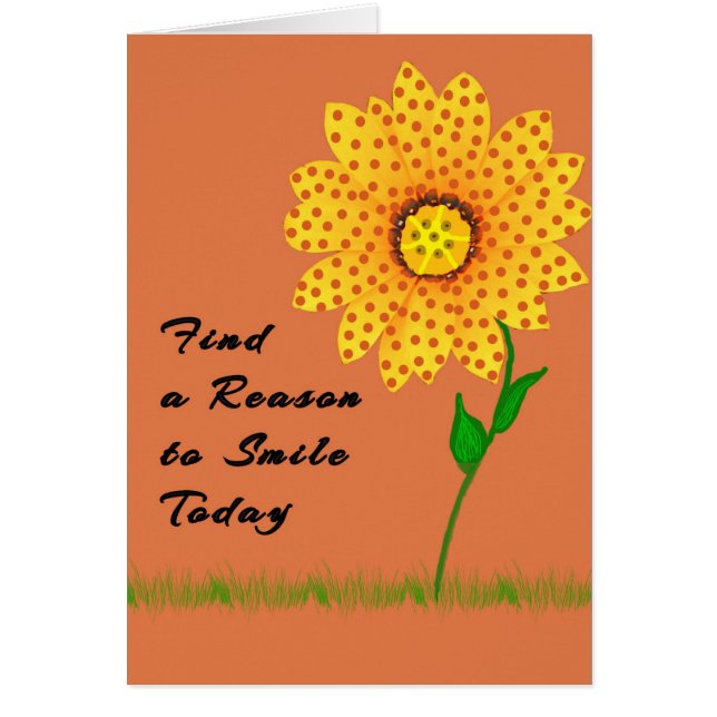 Cartão Pensar em você é uma razão para sorrir (Frente)