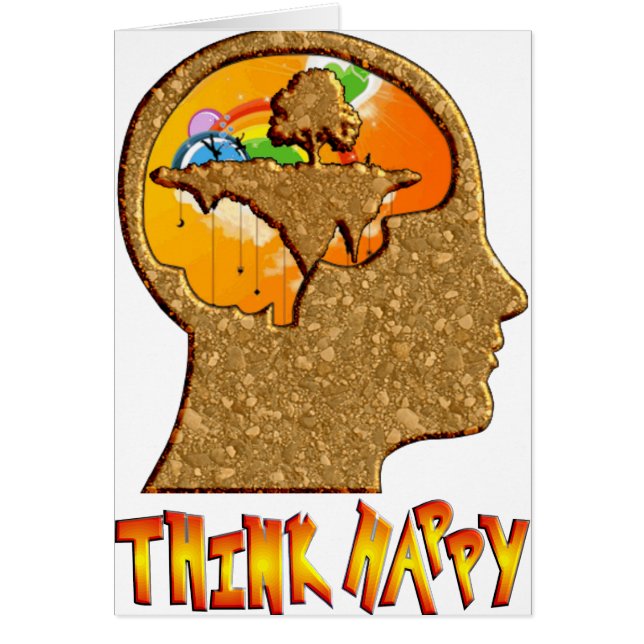 Cartão Pensar feliz (Frente)