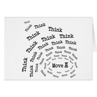 Cartão Pensar-Movimento da xadrez (W)