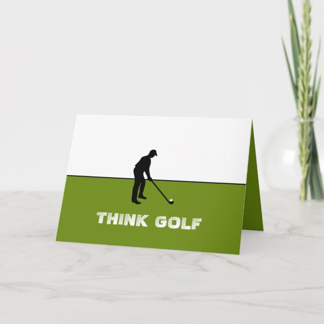 Cartão Pense Golfe, Golfe Profissional (Frente)