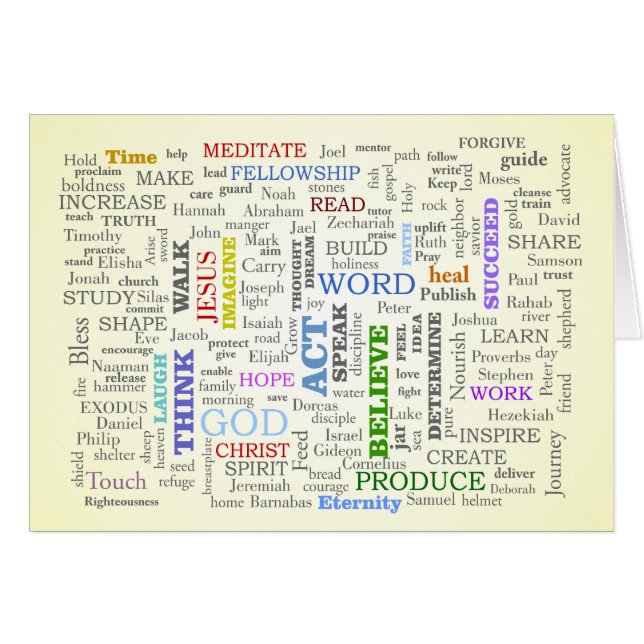 Cartão Pense nestas coisas (Frente Horizontal)