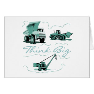 Cartão Pense o camiseta e presentes grandes da construção