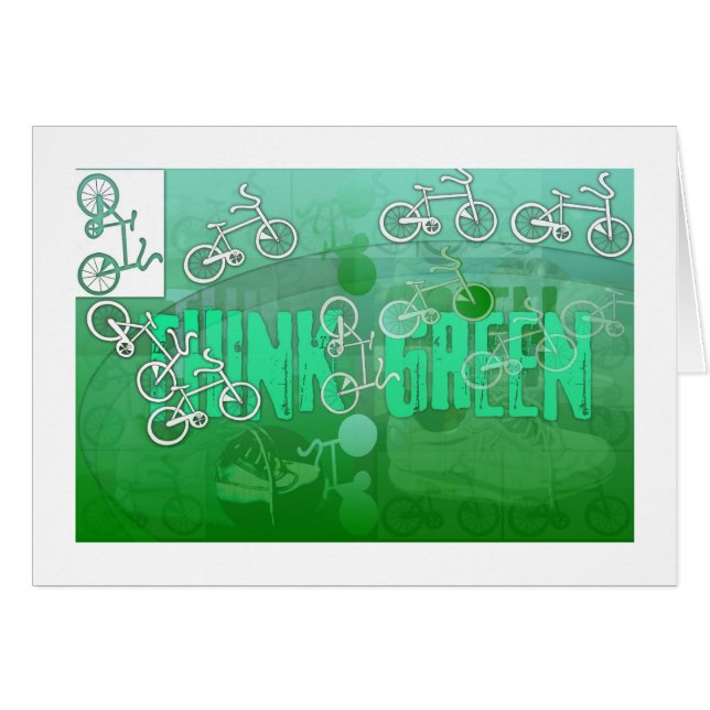 Cartão Pense verde (Frente Horizontal)