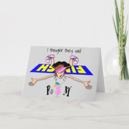 Cartão Pensei Que Dissessem Rum - Mulher