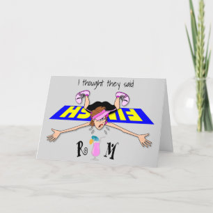 Cartão Pensei Que Dissessem Rum - Mulher