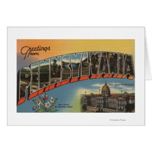 Cartão Pensilvânia (Capital do Estado/Flor)