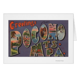 Cartão Pensilvânia - Pocono Mountians