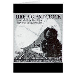 Cartão Pensilvânia Railroad Broadway Limited 1929