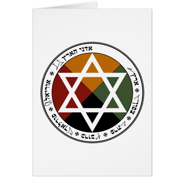 Cartão Pentacle da terra (Frente)