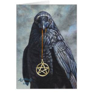 Cartão Pentacle do corvo