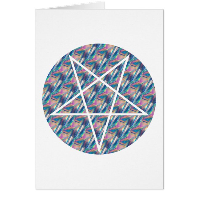 Cartão pentagrama de holograma (Frente)