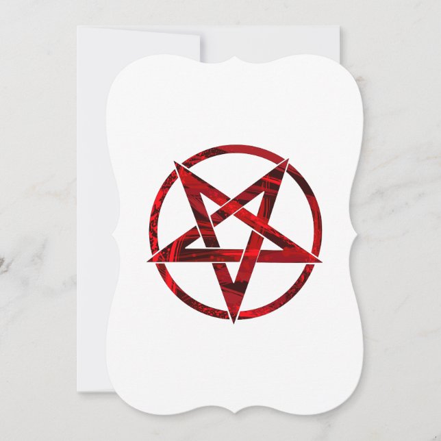 Cartão Pentagrama do Diabo Vermelho (Frente)