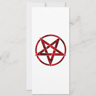 Cartão Pentagrama do Diabo Vermelho