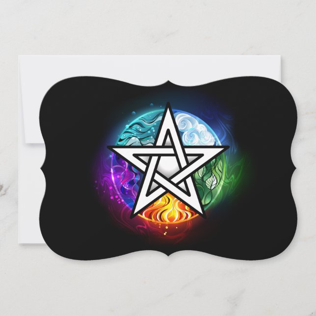 Cartão Pentagrama do Wiccan (Frente)