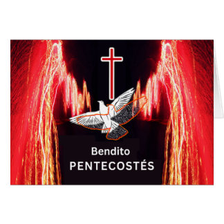 Cartão Pentecostés Dove espanhol