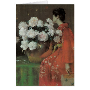 Cartão Peonias por William Merritt Chase, Arte Fino Vinta