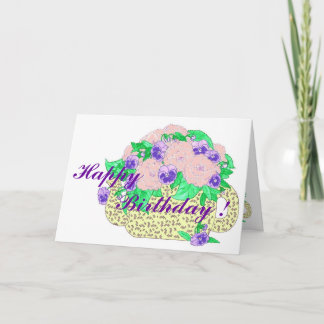 Cartão Peonies & Pansies Invitation