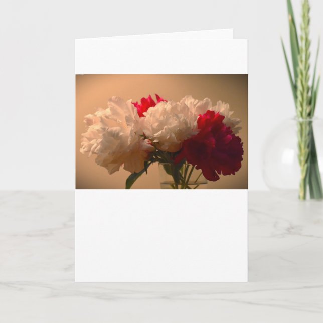 Cartão Peony, carta (Frente)
