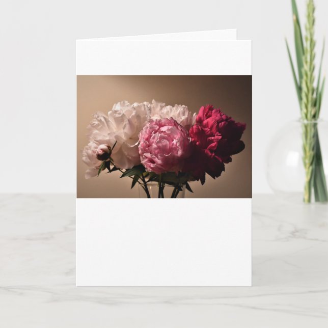 Cartão Peony, carta (Frente)