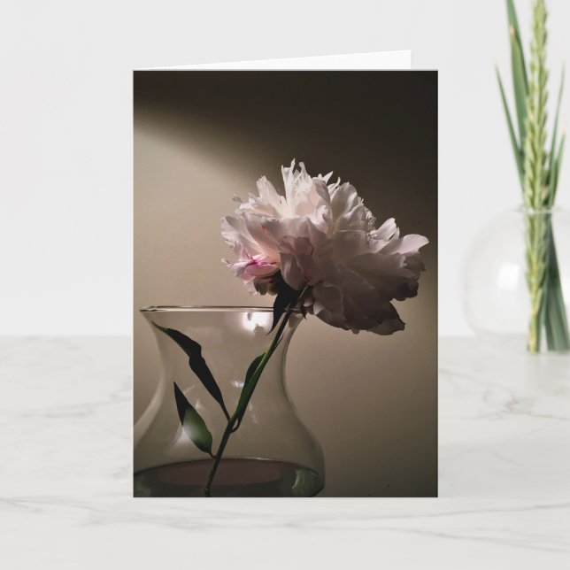 Cartão Peony, carta (Frente)