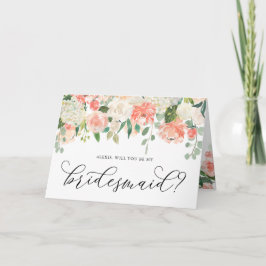 Cartão Peony e Hydrangea Você Vai Ser Minha Colega De Pon