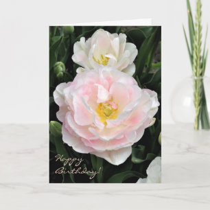 Cartão Peony flowered tulip birthday card