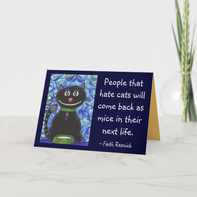 Cartão People that hate cats... - greeting card (Frente)
