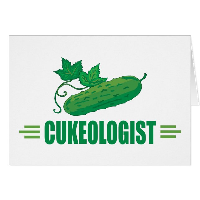 Cartão Pepino Engraçado (Frente Horizontal)